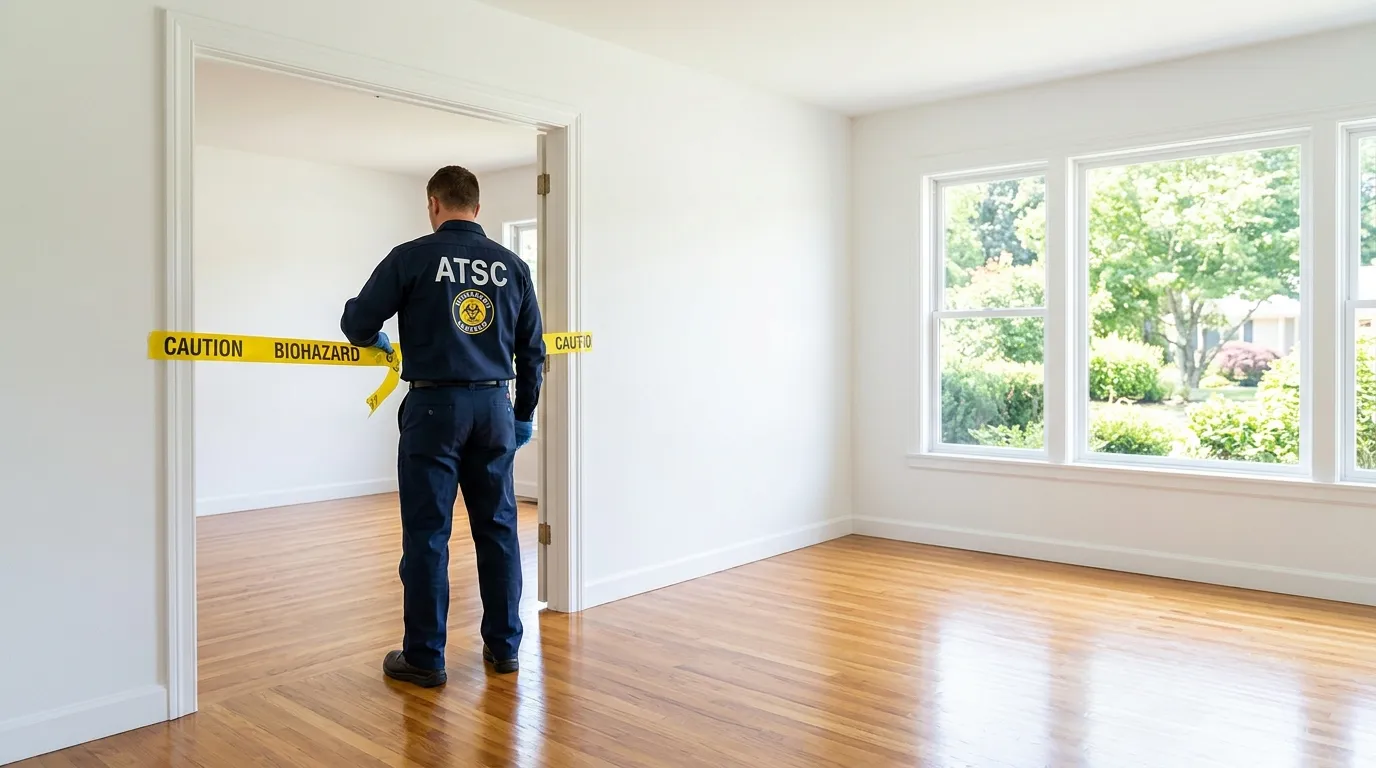 Certified biohazard cleanup crew performing Crime Scene Cleanup in Unionport